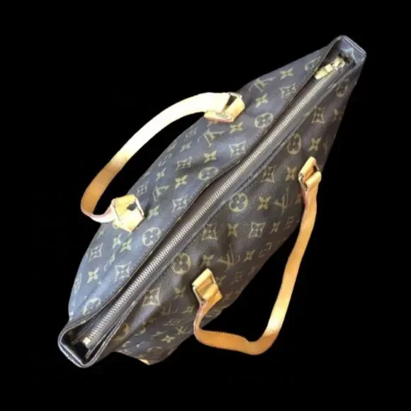 LOUIS VUITTON CABAS MEZZO Monogram Top Zip Laptop Work Travel Shoulder Bag - Picture 4 of 17